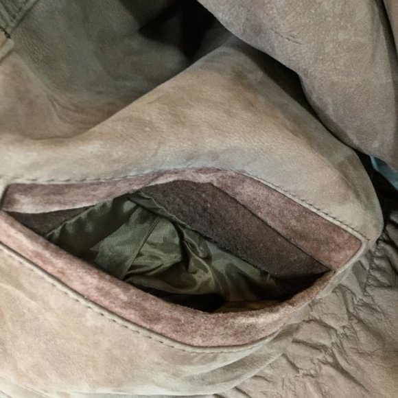 Vintage Winlit brown leather multi print bomber jacket - Picture 7 of 10